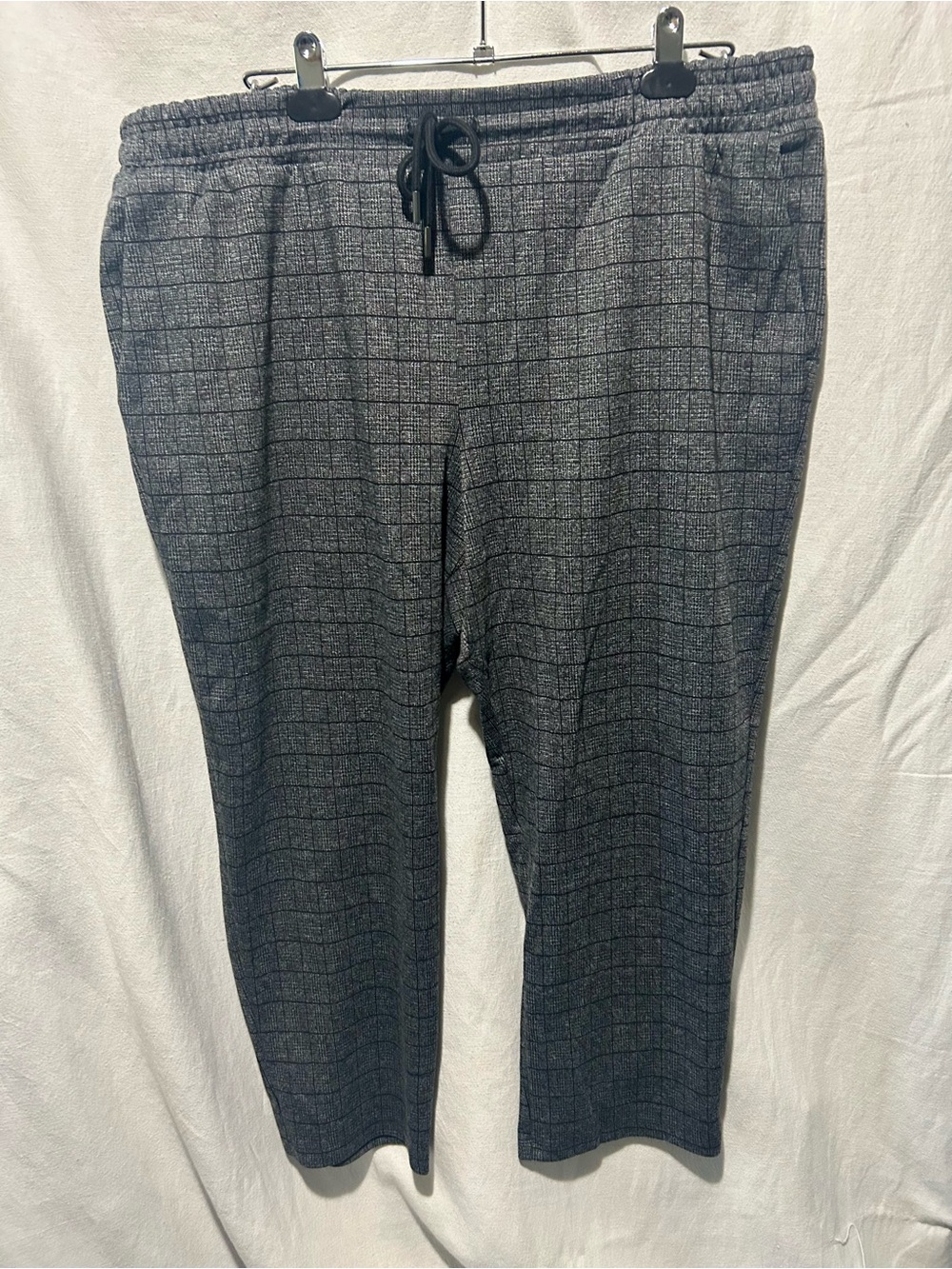 A New Day Gray Grid Check Crop Business Casual Pants Size XXL Womens